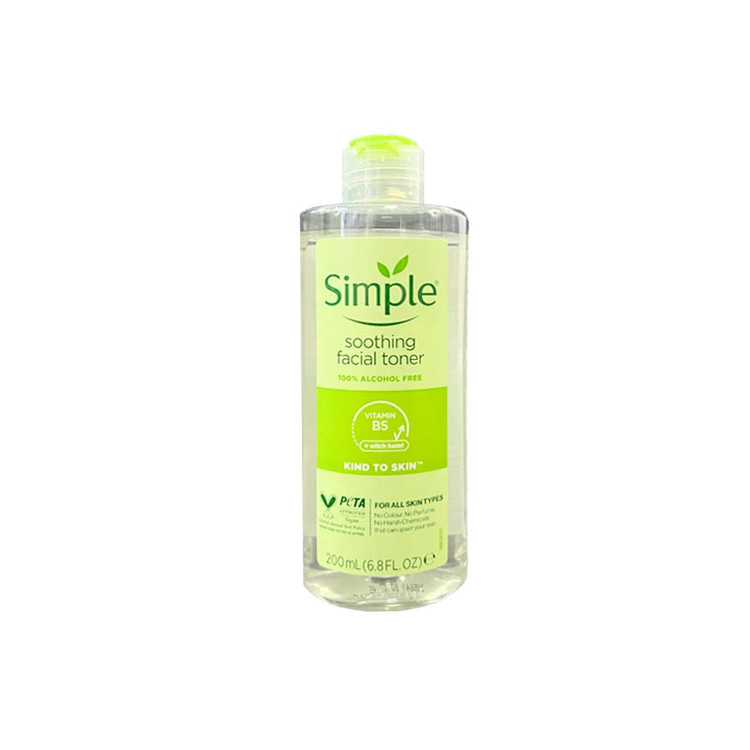 تونر آرامش بخش صورت سیمپل مدل Soothing Facial Toner مناسب انواع پوست حجم 200 میلی لیتر