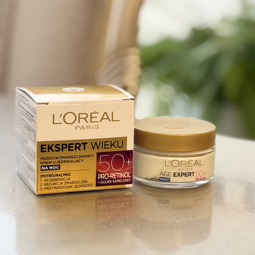 کرم شب ضد چروک لورآل Age Expert 50+ Pro-Retinol | حجم 50 میلیلیتر