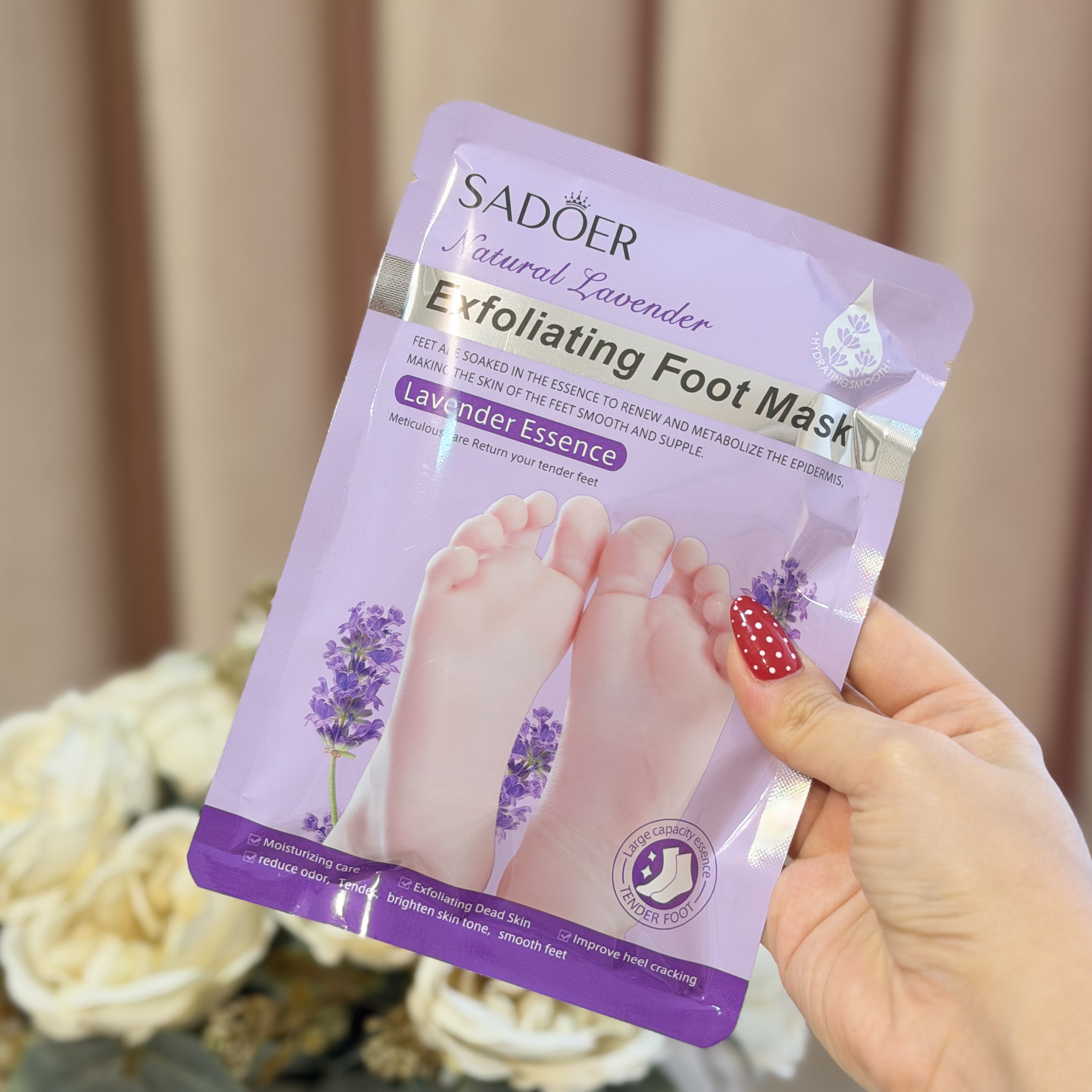ماسک لایه‌بردار پا SADOER مدل Natural Lavender