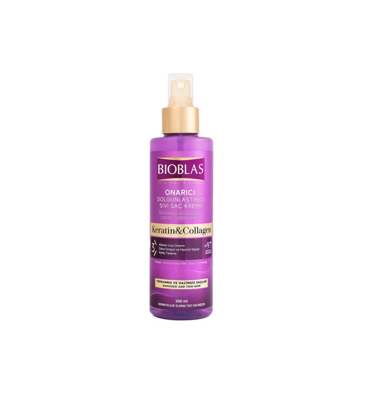 اسپری دوفاز مو بیوبلاس BIOBLAS مدل Keratin and Collagen