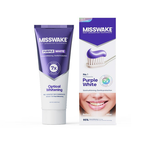 خمیر دندان ضد زردی بنفش میسویک مدل Purple white حجم 75 میلی لیتر